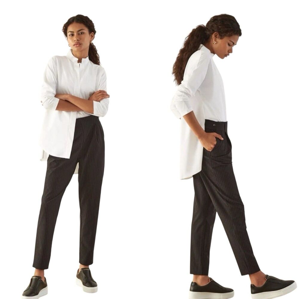 ADAY Something Borrowed Long Sleeve Snap Shirt Light‎ Grey Minimalist Size Small